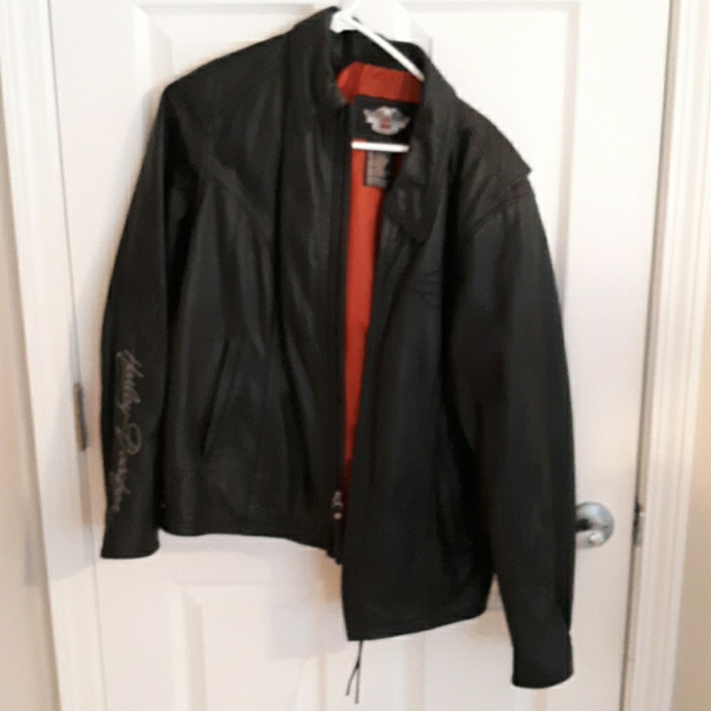 Womens leather harley davidson jacket